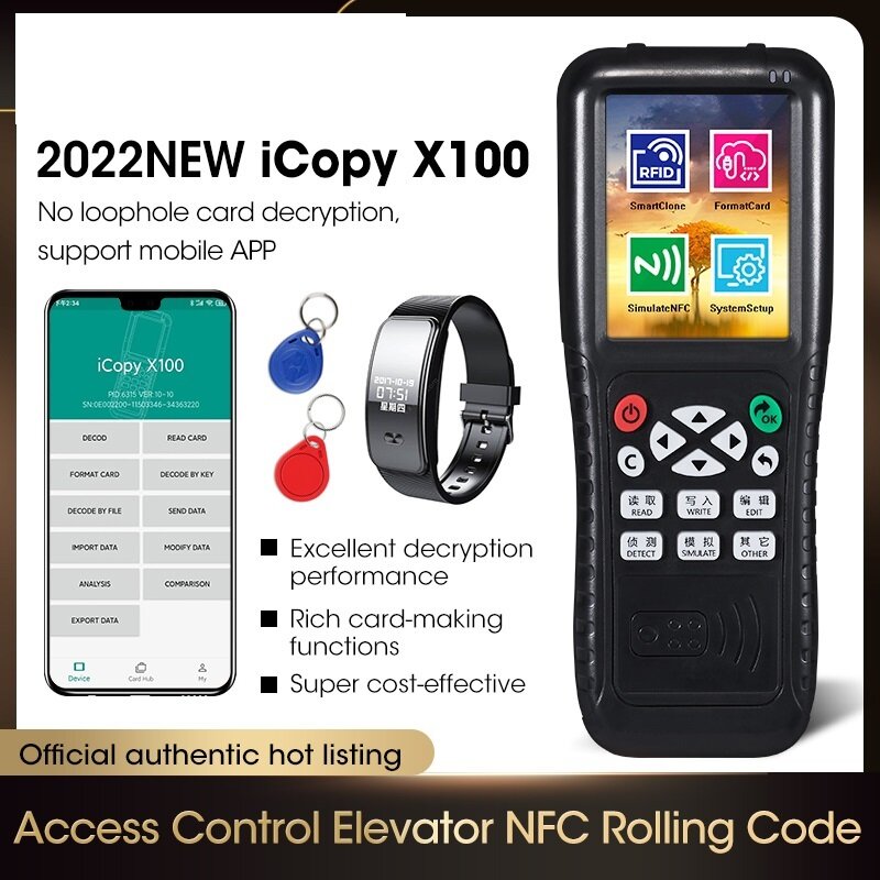 New RFID Copier with Full Decode Function Smart Card Key 3 5 8 English Version Newest NFC IC ID Duplicator Reader Writer