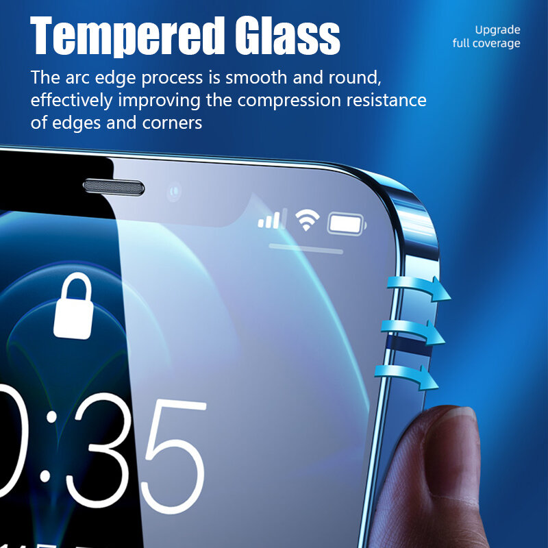 Vetro temperato 6 in1 per iPhone 11 12 13 Pro XR X XS Max proteggi schermo per iPhone 14 Pro Max Mini 7 8 6S Plus SE 2020 vetro