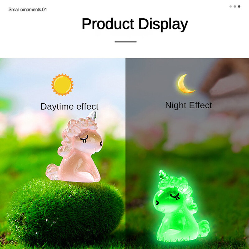 2/3/6PCS Doll Simple And Stylish Crafts Natural And Lifelike Shiny Miniatures Luminous Ornaments Durable Resin Ornaments
