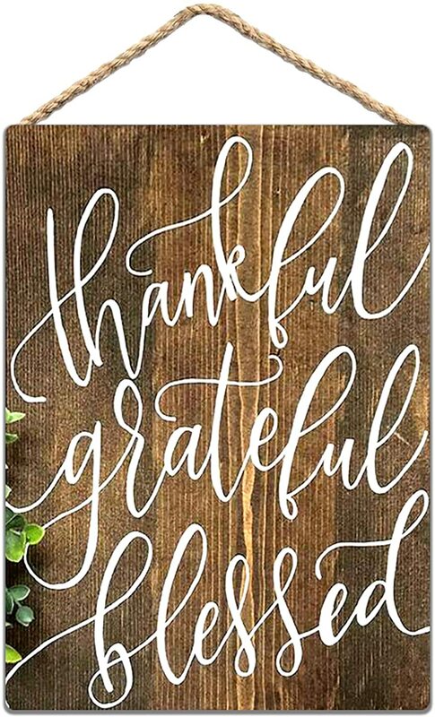 ป้ายไม้,Thankful,วันขอบคุณพระเจ้า,พระคัมภีร์ของขวัญ,Grateful หัวใจที่ไม่ซ้ำกันของขวัญครู,ของขวัญ,คริส...