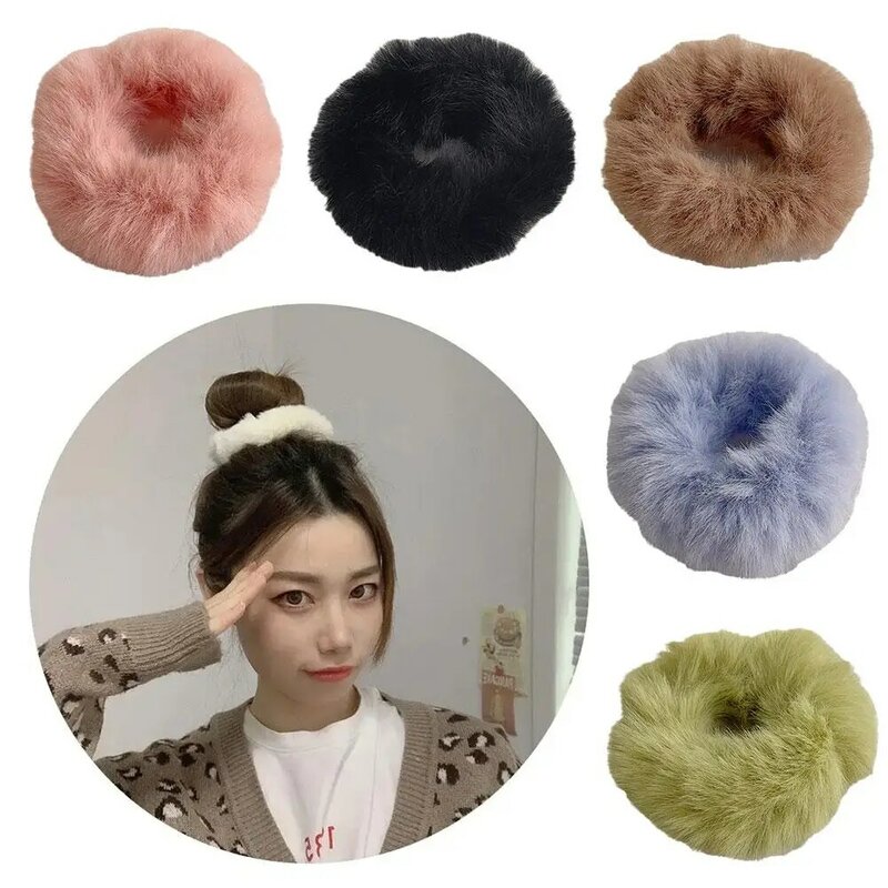 Candy Color Elastic Hair Band Scrunchie Soft Plush Versatile Band Girls Rubber Hair Elastic Rubber Hairband Bands Accessori S3z9