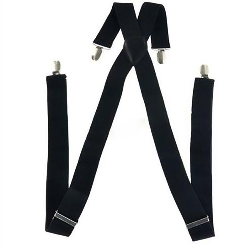 Tirantes ajustables de alta elasticidad para hombres, 4 Clips fuertes, tirantes de alta resistencia para pantalones con espalda en X, soporte para pantalones, ropa de boda