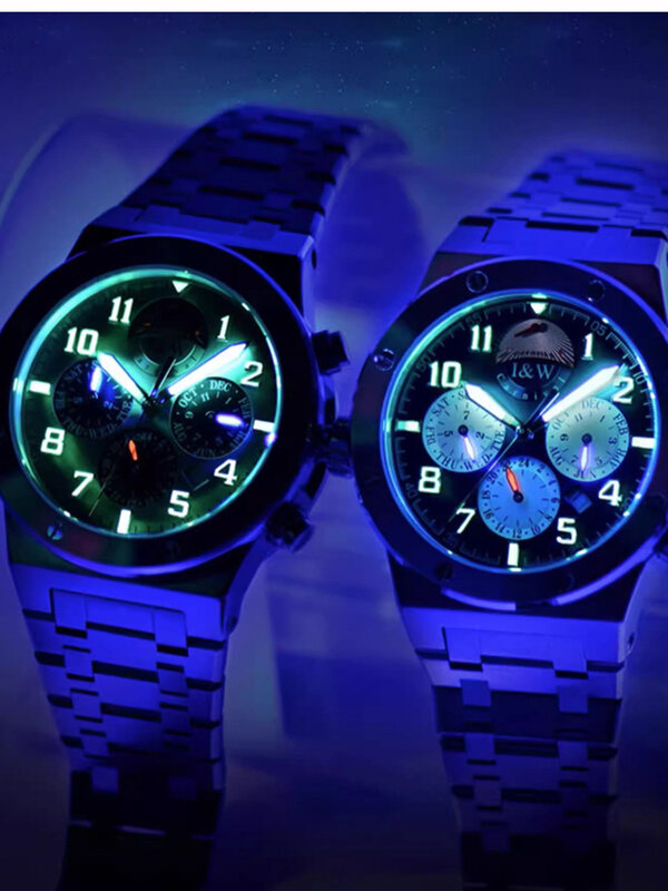 IW Men's Automatic Mechanical Watch Waterproof Stainless Steel Strap Men's MIYOTA Mechanical Watch Fashion Reloj Hombre