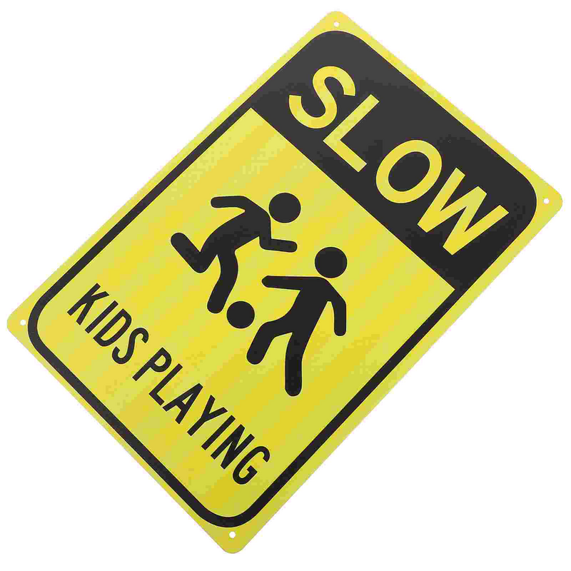 Street Sign Slow Down Road Sign Kids Play Caution Sign Metal Road Sign Traffic Street Sign Kids Slow Down Sign Warning Traffic