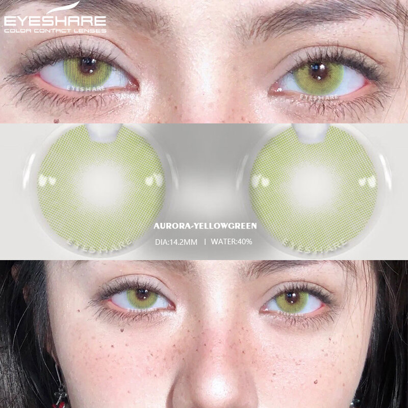 EYESHARE-lentes de contacto de colores naturales, lentillas de Color gris de 2 piezas para ojos, cosmética anual