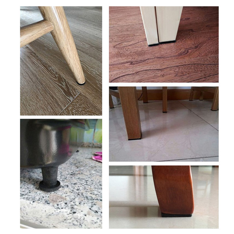 Tampons ronds et carrés non adhésifs pour meubles, pinces, bouchons de meubles, 3mm, 4 pièces, 24 bâtons par pièce, 2 tampons ronds