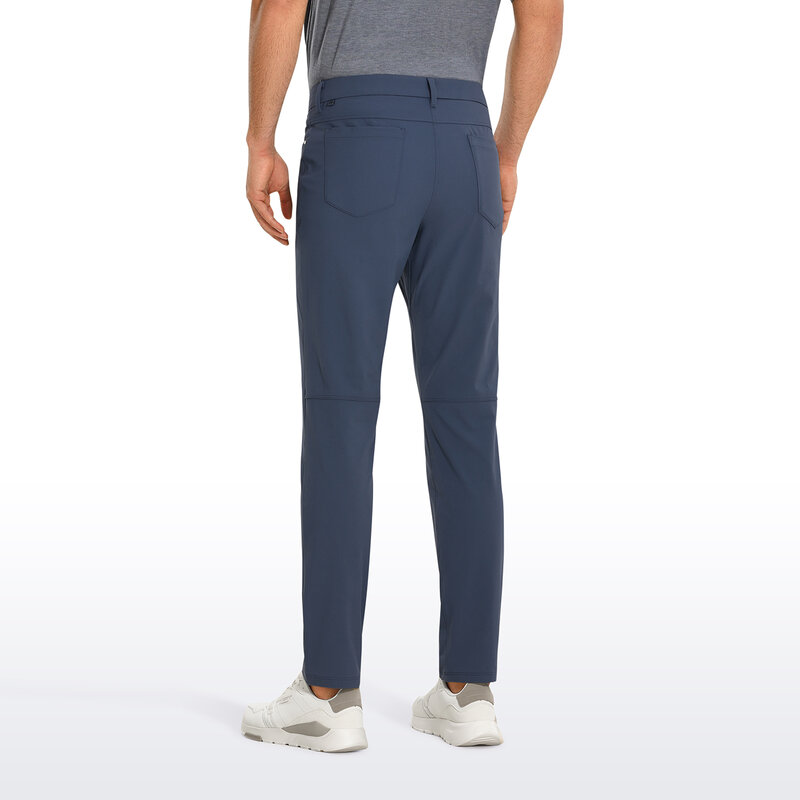 Crz yoga calças de golfe estiramento masculino-32 slim slim calças de trabalho fino ajuste estiramento secagem rápida 5-bolso calças de viagem grossas
