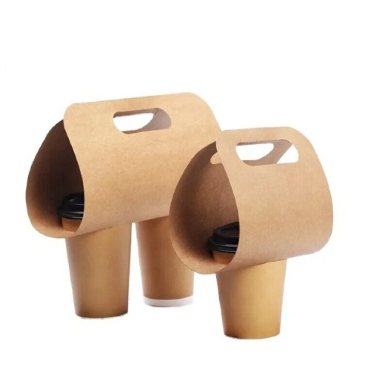 Vasos de papel de cartón corrugado ajustables con impresión personalizada de productos personalizados, Mangas de Soporte para vasos de plástico y vasos de papel