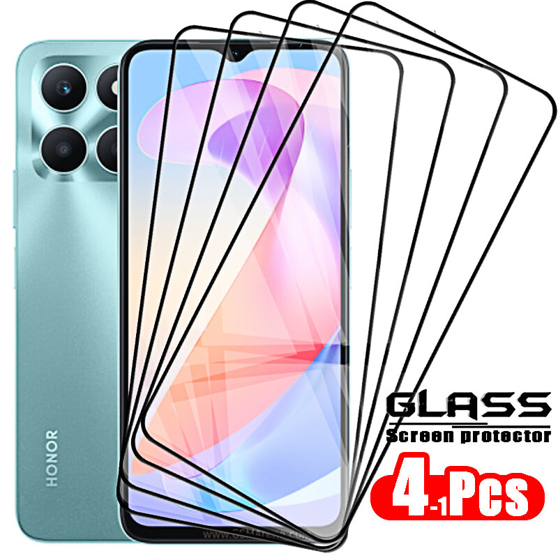 4-1PCS Tempered Glass for Huawei Honor X6a X8a X8 4G 5G X7 X6 A X5 90 70 Lite Screen Protectors Cover Film Protective Glass