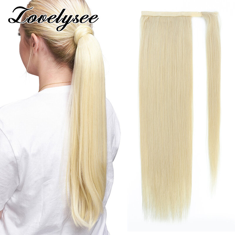 Straight Ponytail Extensions 200 Grams Wrap Around Clip In Ponytail Remy Brazilian Human Hair Extension For Women 18"-28"