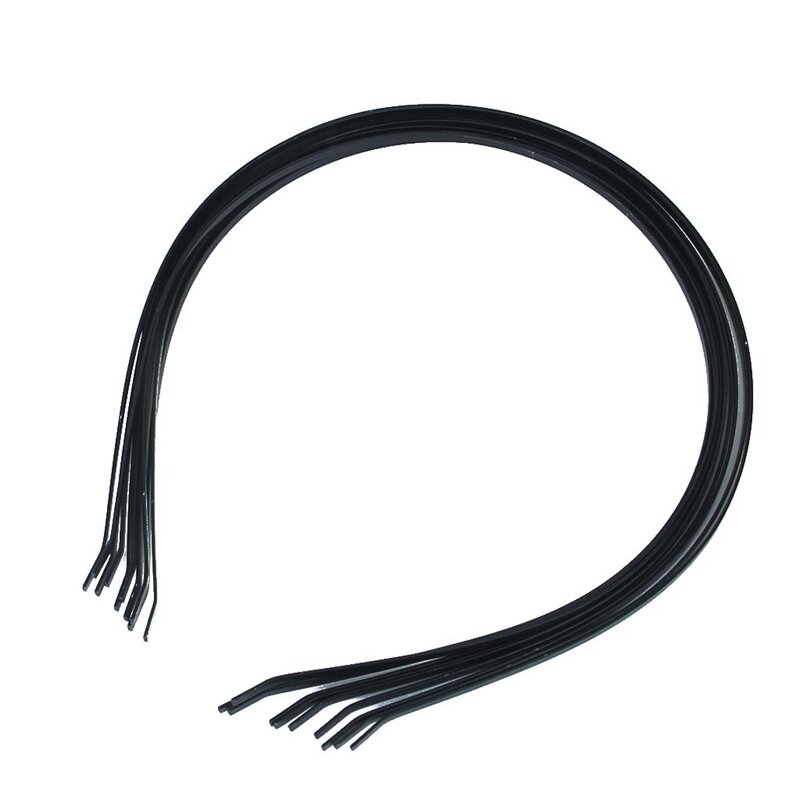 Diademas en blanco de Metal para el pelo, lote de accesorios de bricolaje, color negro, 20 piezas, 3Mm