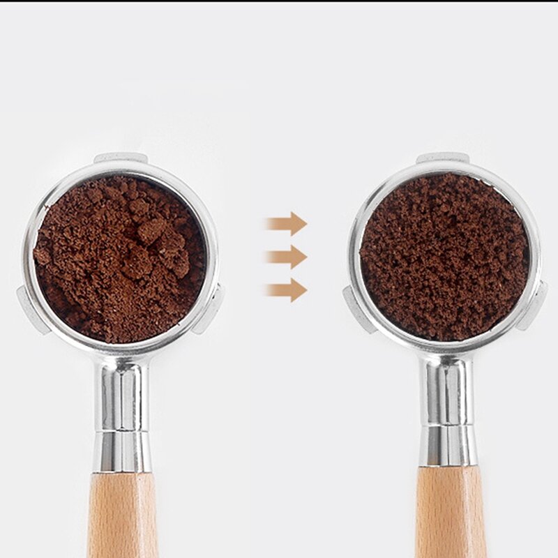 WDT-agitador de café Espresso, herramienta de distribución, 6 agujas, Color nogal