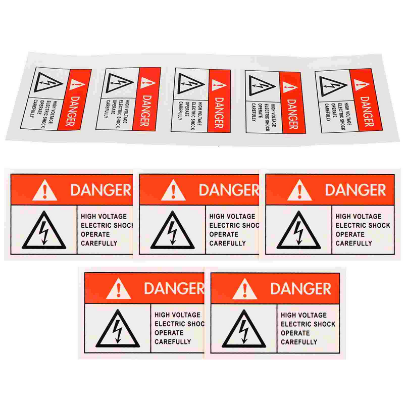 10 szt. Czerwone kruche etykiety naklejane ostrzegawcze samoprzylepne pudełko na wyłącznik bezpieczeństwa do paznokci