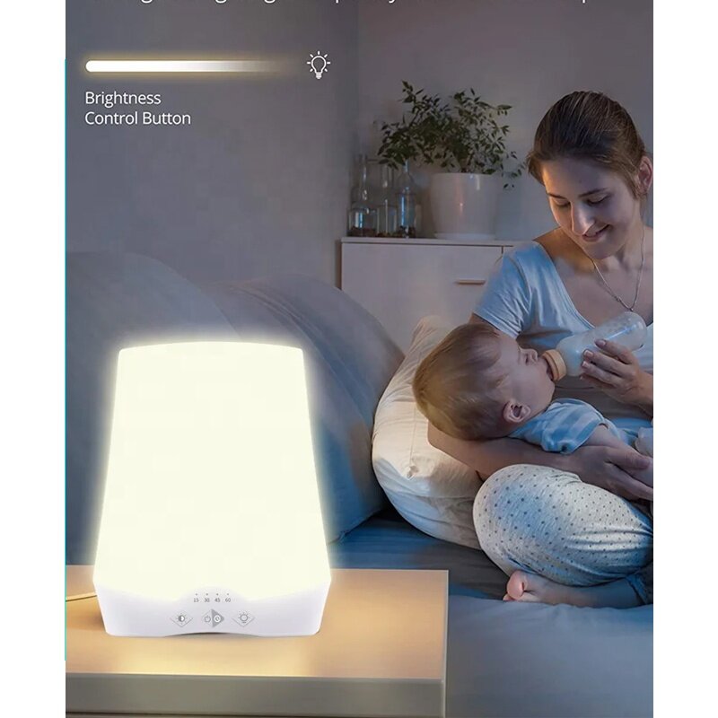 2024 Usa Nieuw Product Verstelbare Fel Licht Draagbare Energie Zonnelamp Led Wit Licht Triest Lamp 10000 Lux 13W