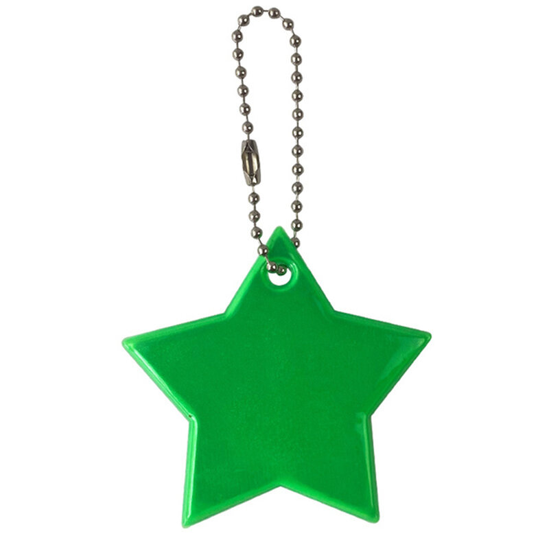 Star Reflective Keychain for Bags Backpack Pendant Decor Key Ring Gift for Kid Night Security Reflector for Things Traffic Light