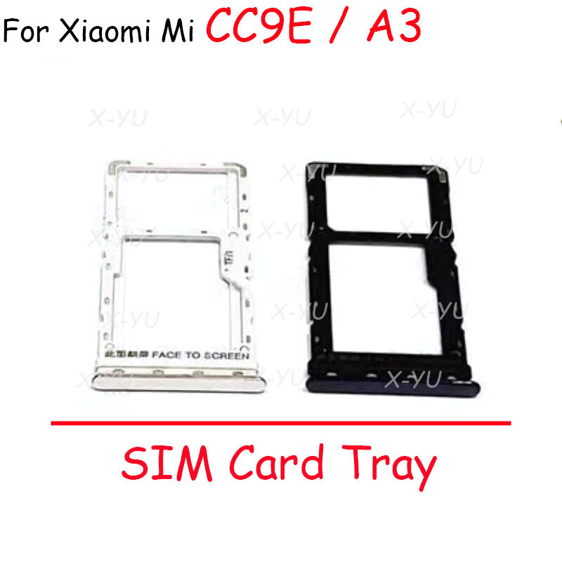 Xiaomi Mi A1 5X A2 6X A3 CC9E Mi5X MiA1 MiA2 Mi6X MiA3 Sim 카드 슬롯 트레이 홀더 Sim 카드 리더 소켓