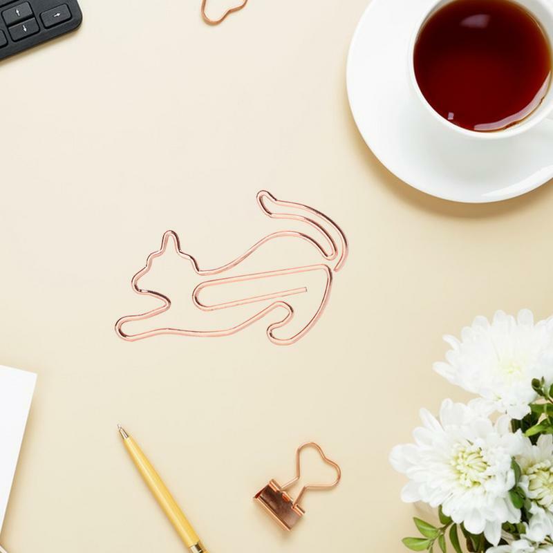 Fun Paper Clips Metal Animal Shaped Cute Bookmarks Dog Paper Clips Decorative Binder Clips Special Paperclip Bookmark For