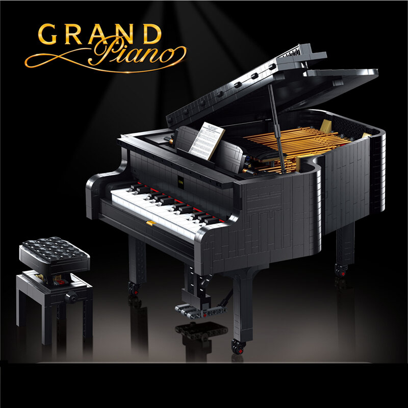 Tersedia 82998 3662 Buah Model MOC GRAND PIANO dengan Motor Mainan Berteknologi Tinggi Blok Bangunan Hadiah Natal Bata 21323 10285 XQGQ01