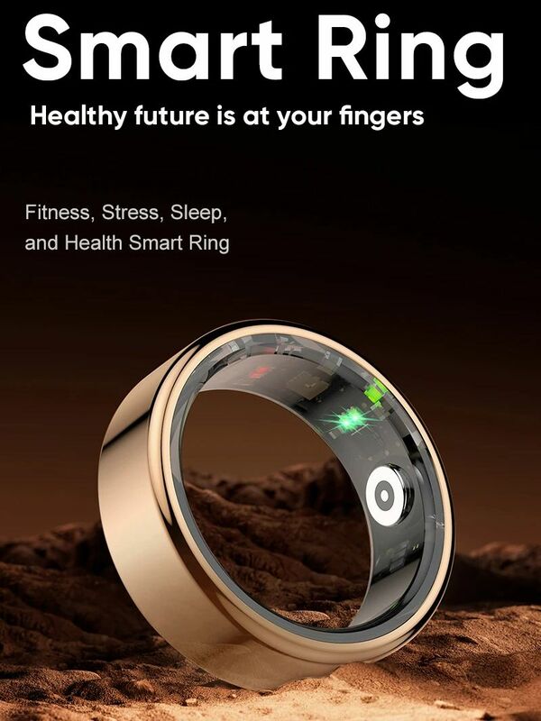 Smart Ring Step Health Tracker para hombres y mujeres, Monitor de frecuencia cardíaca, oxígeno en sangre, resistente al agua, sueño, Fitness, deporte, rastreador de actividad
