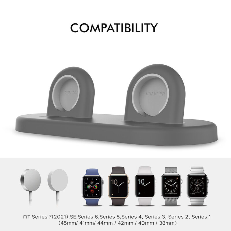 Support de charge de chargeur pour iWatch, double base de stockage pour Apple Watch 7, 6, 5, 4, 3/2, SE, support de montre intelligente, station S6 en plastique