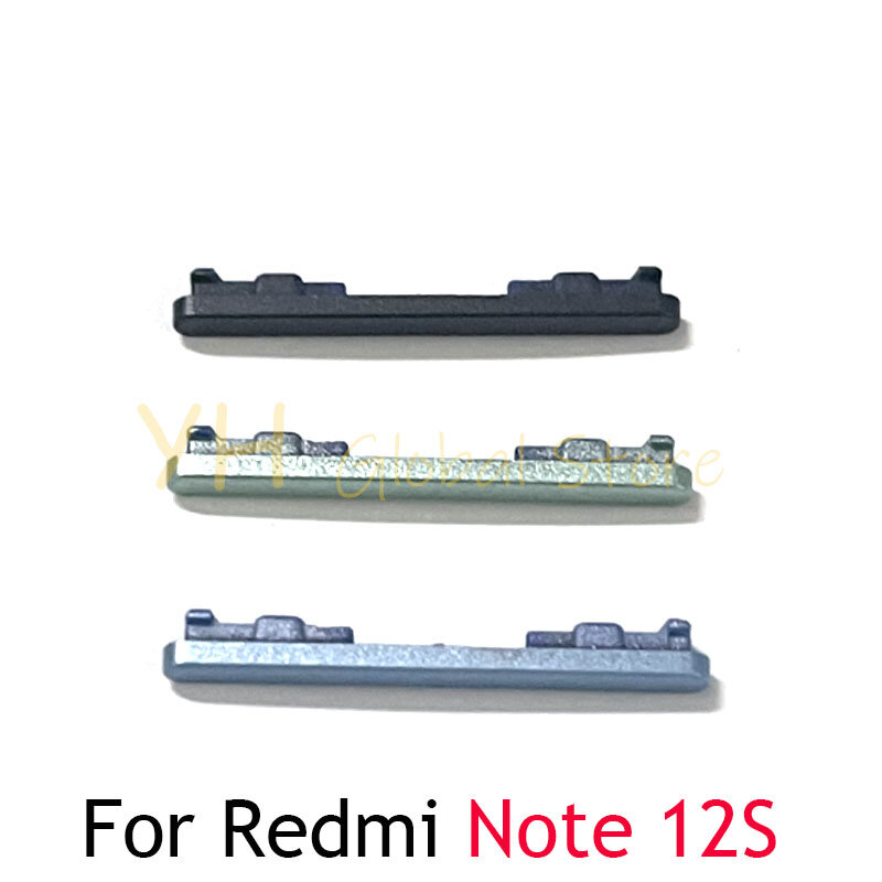Per Xiaomi Redmi Note 12S pulsante di accensione ON OFF Volume Up Down pulsante laterale parti di riparazione chiave