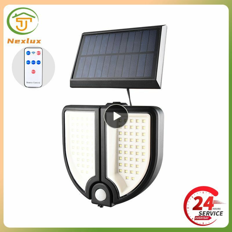 Lampe à induction à capteur solaire avec télécommande intelligente, lampe solaire étanche, éclairage extérieur, jardin, corps humain