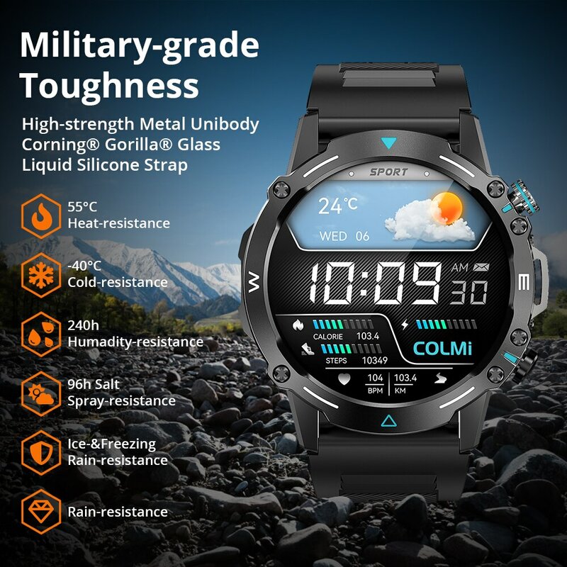 Colmi m42 smartwatch 1.43 ''amoled display 100 sport modi stimme aufruf smart watch männer frauen militär grad zähigkeit uhr