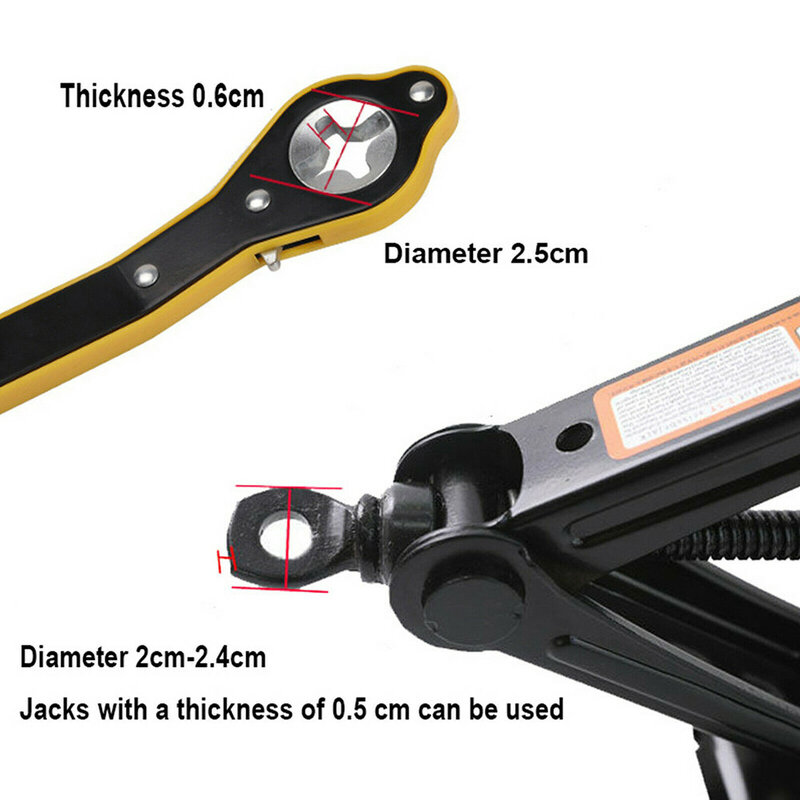 Auto Wrench Adapter Scissor Ratchet Wrench Garage Tire Wheel Lugs Wrench Handle Repair Tools Labor-saving Jack Ratchet Use