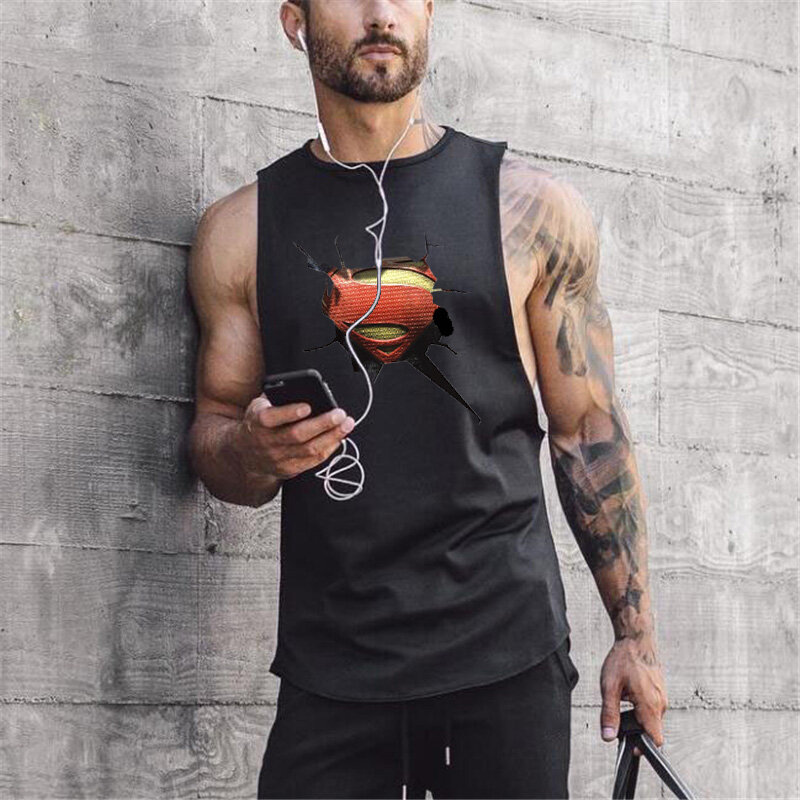 Marke Mens Fashion Muscle Sporting Casual Gym Tank Top Kleidung Bodybuilding Fitness Singuletts Laufende Sleeveless Baumwolle Weste
