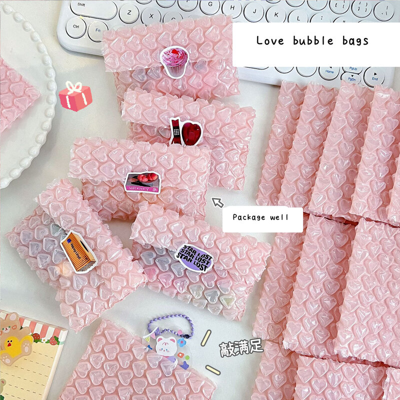 Shkbang-女の子のためのハートバブル付きバッグ,ギフトに最適なピンクのバッグ,ピース/パック,10ユニット