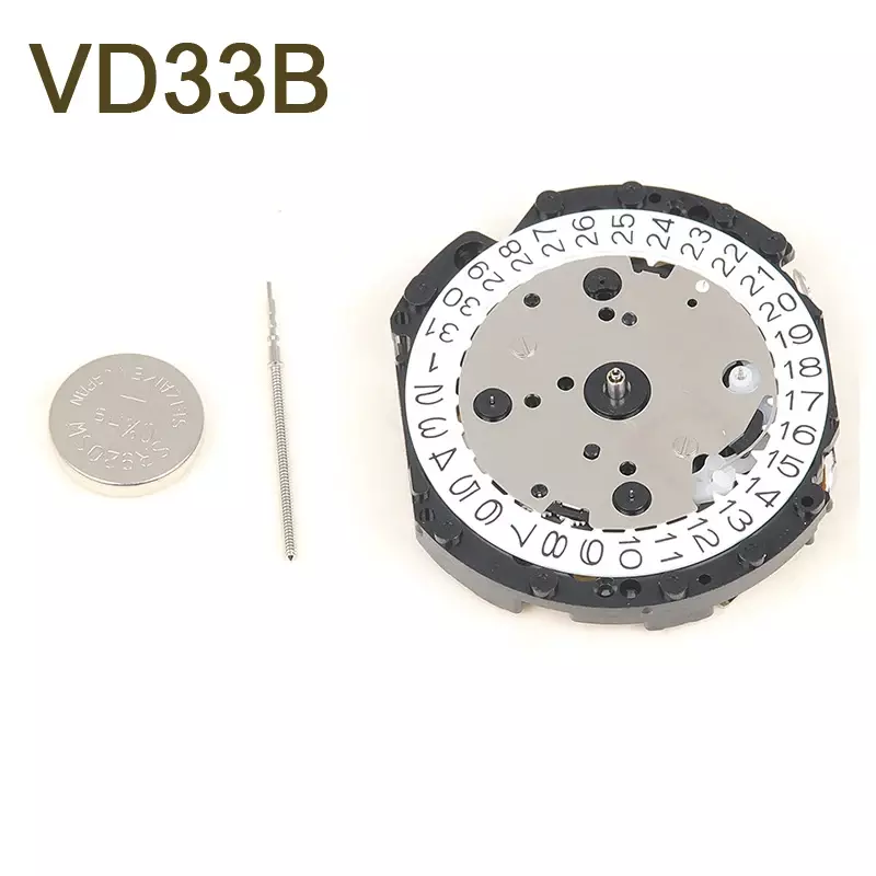 VD33 Quartz Watch Peças de Reposição, 6 Mãos às 3 Horas, 3.6.9 Pequeno, Reparação de Movimento, VD33B