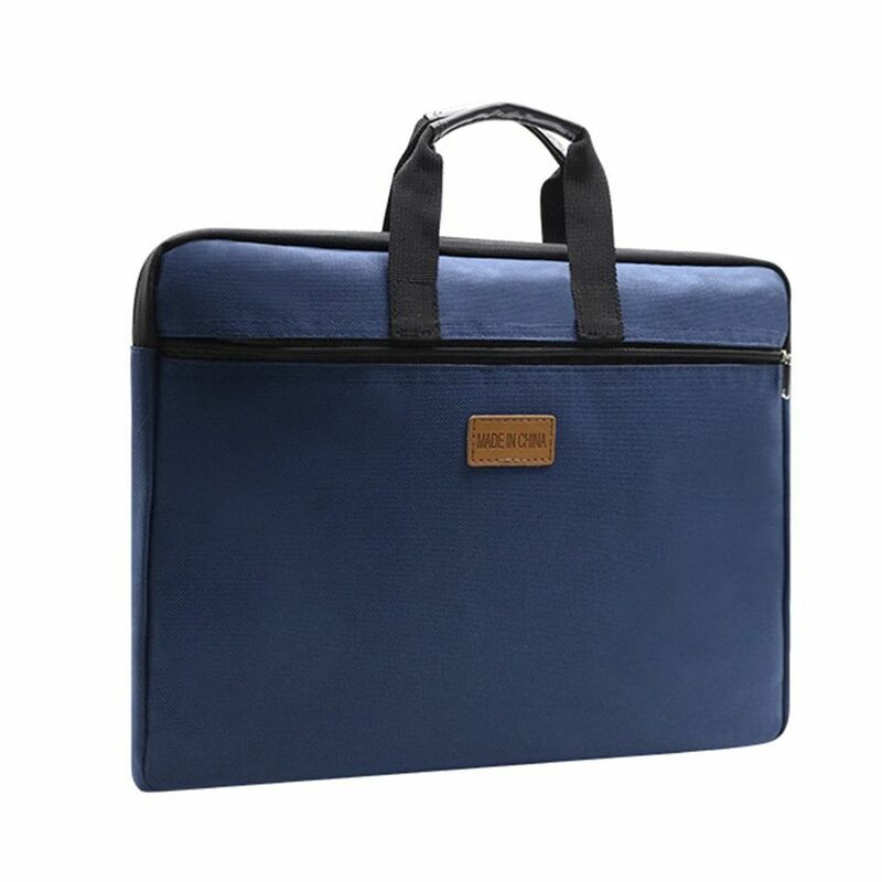Saco de arquivo portátil com pano Oxford, Multi-camada Informação Bag, papelaria Student, Zipper Bag, Material de escritório, A4