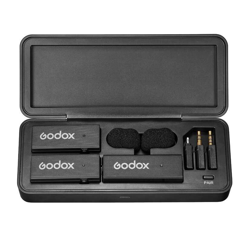 Беспроводная микрофонная система Godox MoveLink Mini 2,4 ГГц с USB-кабелем Type-C или Lightning для телефона DSLR камеры смартфона