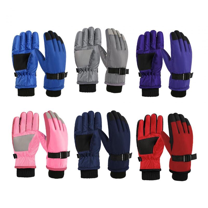 Sarung tangan Ski tahan angin tebal, sarung tangan anak laki-laki dan perempuan, sarung tangan Ski, sarung tangan cuaca dingin untuk anak salju
