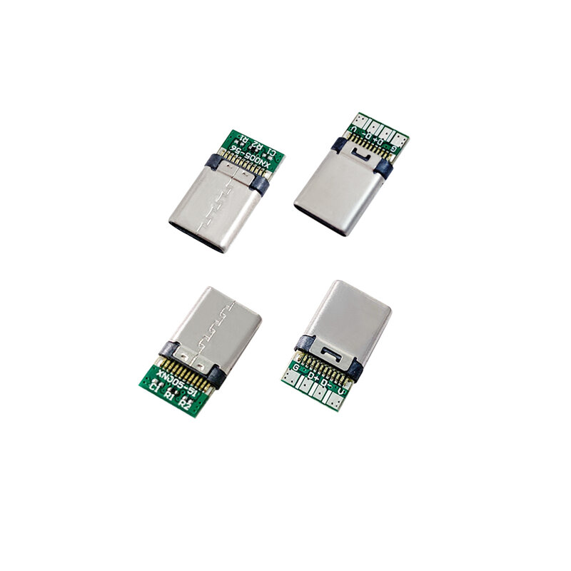 Conectores USB de carga rápida, conector macho tipo C, 10 piezas, 3,1, 3A, terminales eléctricos de soldadura, accesorios de cable de datos DIY