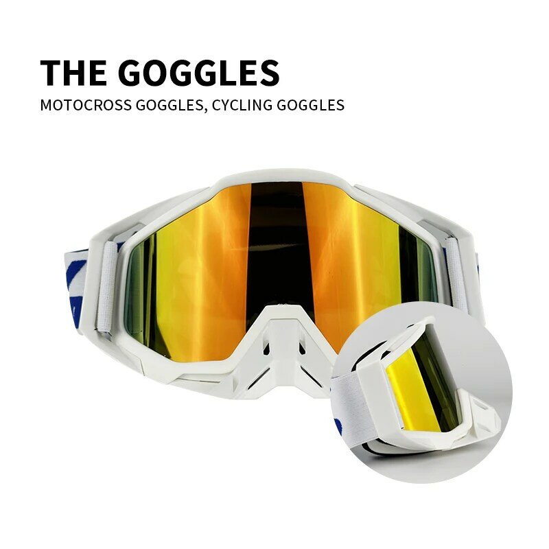 Kacamata bersepeda Motocross, kacamata bersepeda untuk 100, kacamata sepeda motor MTB ATV, kacamata hitam off-road pelindung