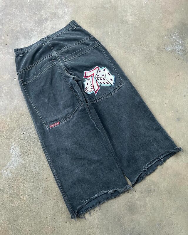 Vintage Embroidered JNCO Y2K Baggy Jeans Men Hip Hop High Quality jeans Goth streetwear Harajuku men women Casual wide leg jeans