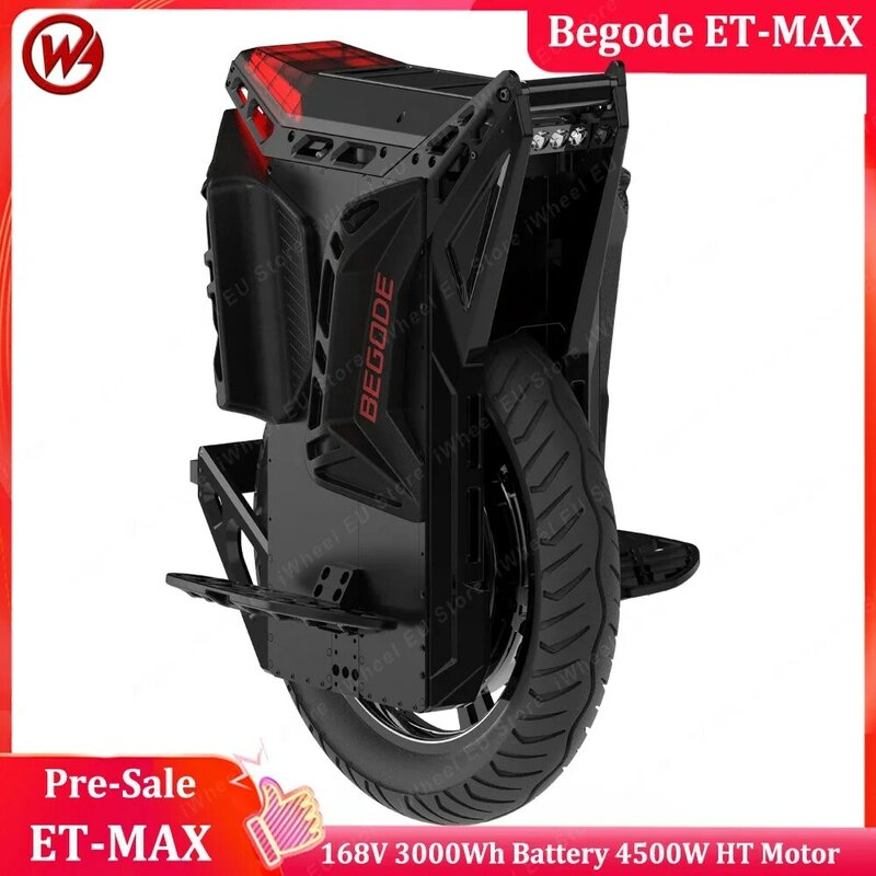 Begode-ET Max High Torque Motor, inteligente BMS, monociclo elétrico, 48MOS Motherboard, 168V, 3000Wh, 4500W, Em estoque