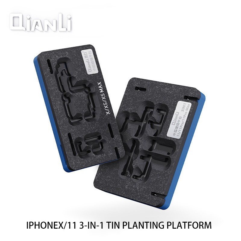 Qianli Motherboard Middle Layer Tin Planting Platform Fro iPhone X XS 11 12 13 Pro Max BGA Reballing Stencil Kit Repair Tool