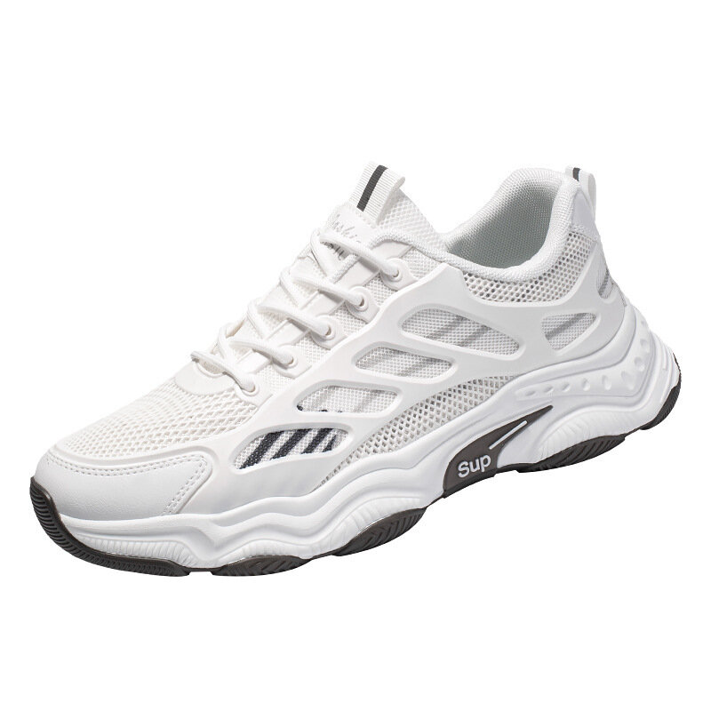 Новинка Весна 2023, модная мужская обувь, дышащие универсальные маленькие белые кроссовки, удобная повседневная спортивная обувь для бега и студентов