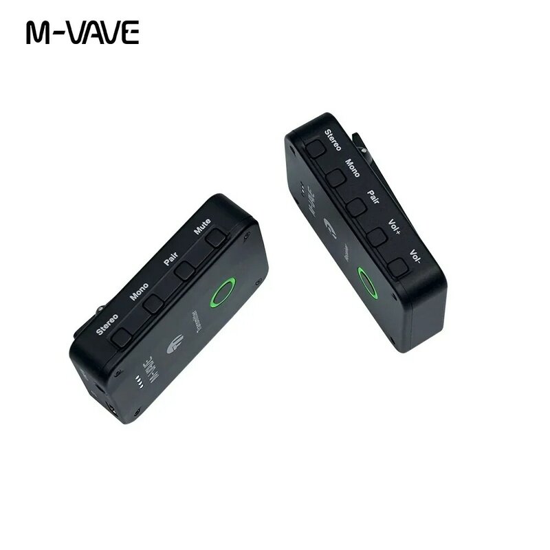M-vave WP-9 2.4G Wireless Earphone Monitor Rechargeable Transmitter Receiver Support Stereo Mono Recording Function Cuvave