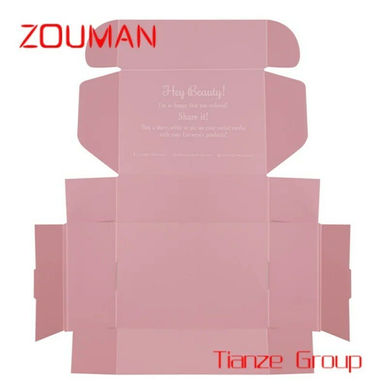 Nowy nabytek w kolorze różowym niestandardowy rozmiar pudełko na papier falisty