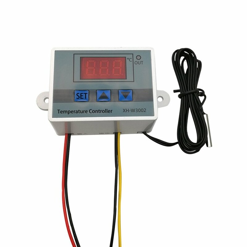منظم حرارة رقمي مزود بتقنية LED منظم حرارة 12 فولت/24 فولت/220 فولت جهاز تحكم في درجة الحرارة بمفتاح تحكم في درجة الحرارة
