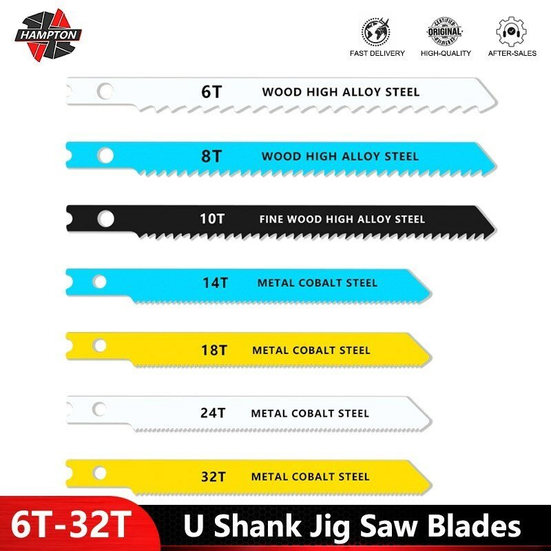 Pisau gergaji Jig Shank U T6-T32, pisau gergaji berbagai macam baja logam untuk alat potong kayu untuk plastik