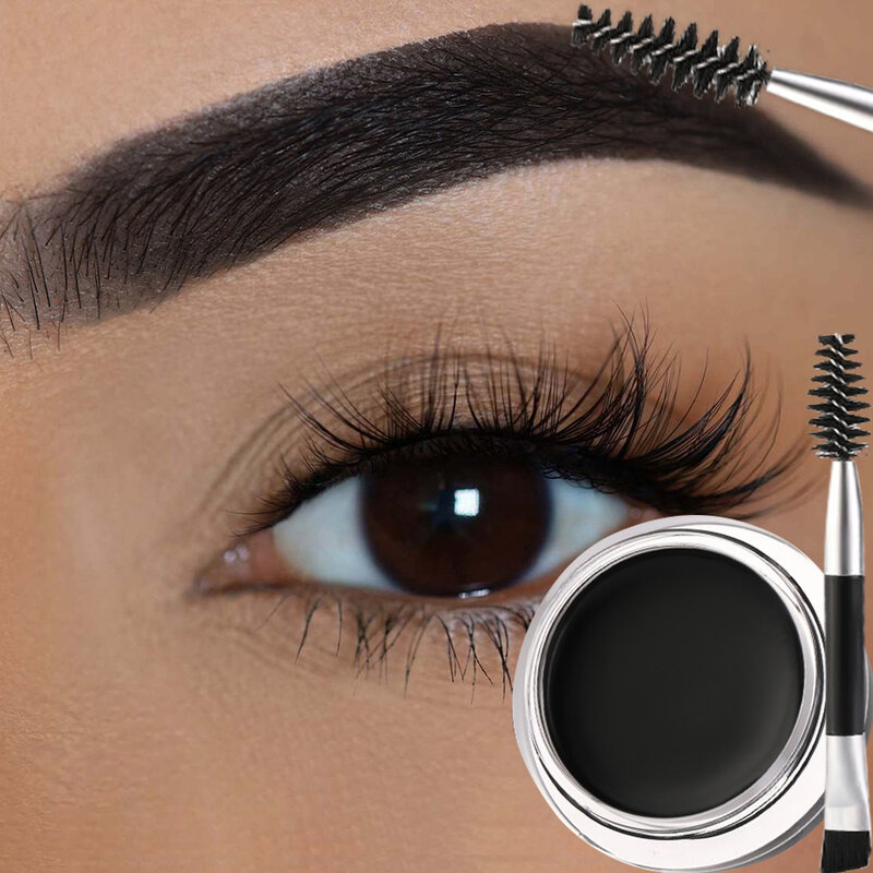 Black 3D Wild Eyebrow Cream Makeup Waterproof Natural Lasting Eyebrows Enhancers Gel Quick-drying Eyeliner Brow Tinted Cosmetics