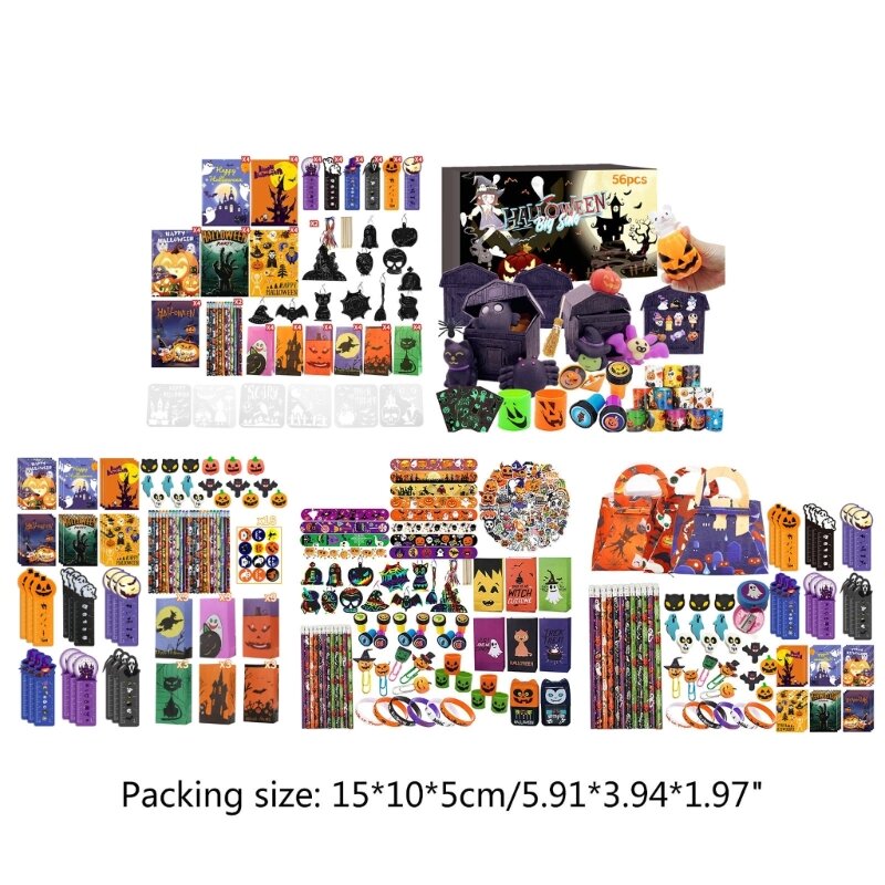 Подарочный набор на Хэллоуин Набор канцелярских товаров на Хэллоуин с мешочками для сладостей, игрушка на Хэллоуин