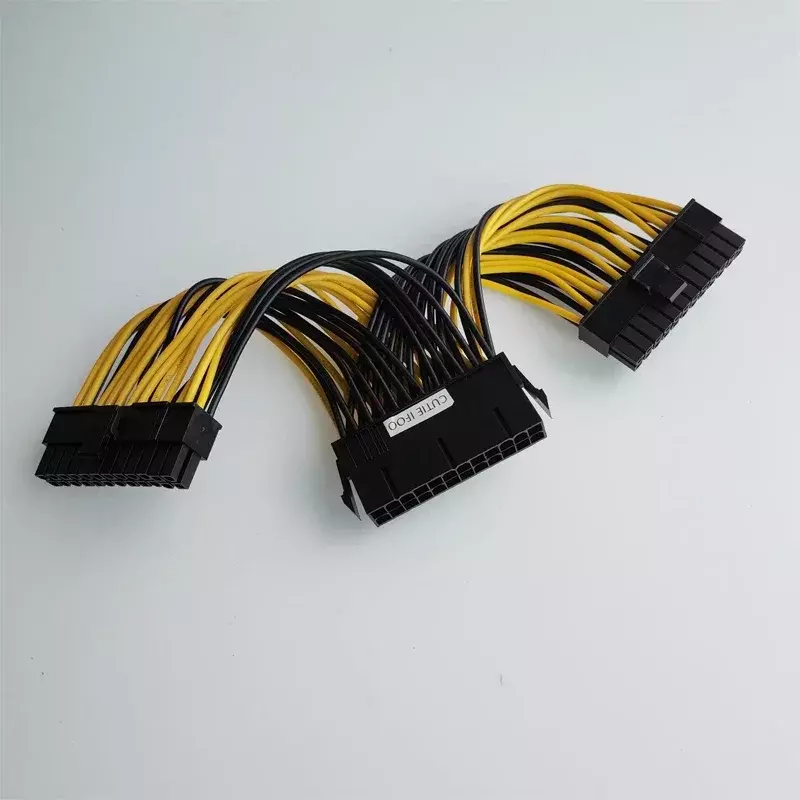 Computer ATX Power Motherboard 24-polig bis 2-Port 20 4-poliges Verlängerung kabel für zwei Buchsen