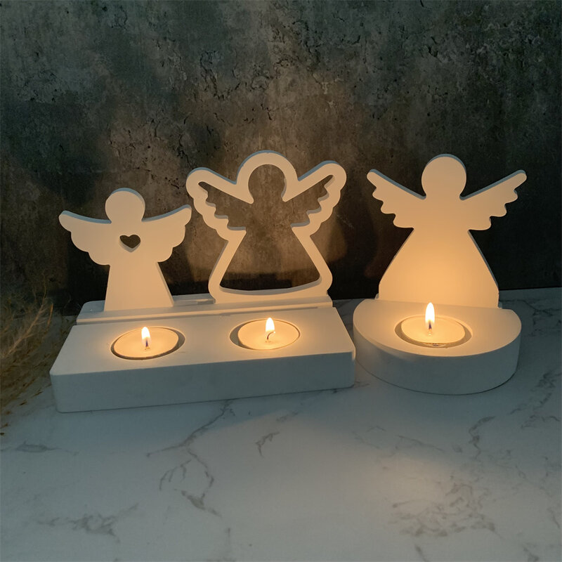Heart Angel Silicone Glue Moldes para Decoração, DIY Crystal Glue, Ornamento de Páscoa, Candle Holder Mold, Novo