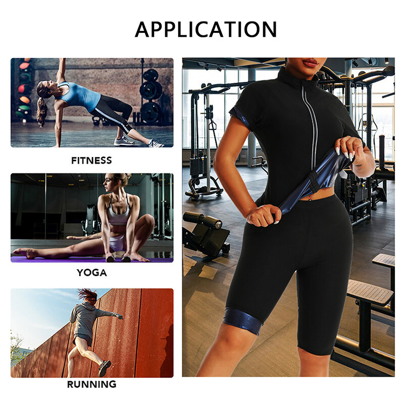 MrifDila Full Zipper Sauna Jacket Hot Sweat Body Shaper Waist Trainer Weight Loss Long Sleeve Slimming Gym Workout Training Tops