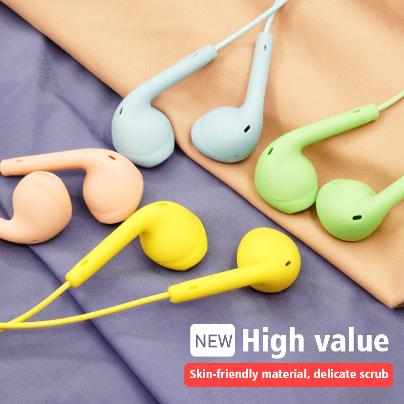 Auscultadores Estéreo Universais In-Ear, Sport Music Earbud, Handfree Wired Headset, Fones de ouvido com microfone, Xiaomi, Huawei, Samsung, 3,5mm